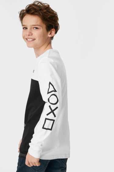Niños - PlayStation - camiseta de manga larga - negro / blanco