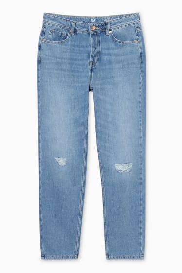 Kobiety - Straight Tapered Jeans - dżins-niebieski