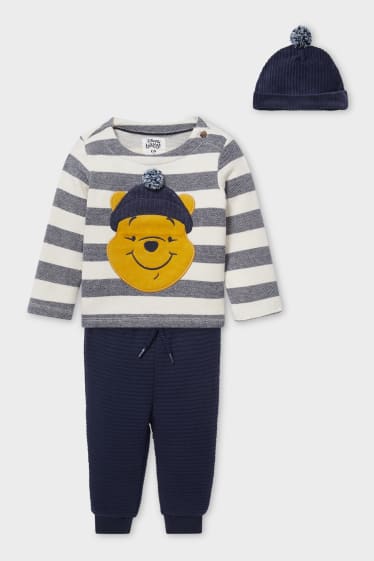 Bebés - Winnie the Pooh - conjunto para bebé - 3 piezas - azul oscuro