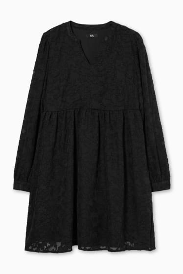 Damen - A-Linien Kleid  - schwarz