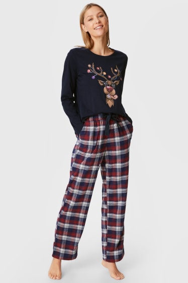 Women - Christmas pyjamas - dark blue