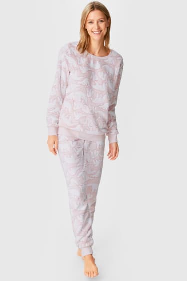 Women - Fleece pyjamas - rose