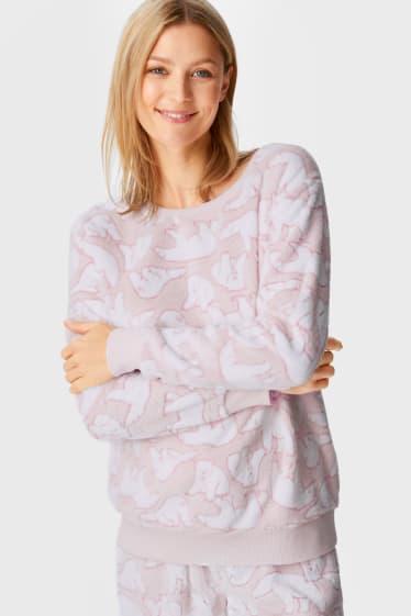 Women - Fleece pyjamas - rose