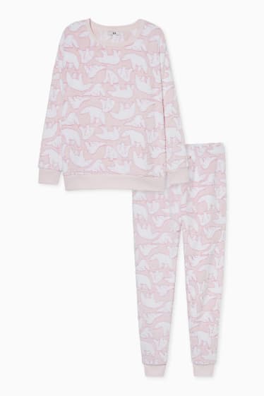 Women - Fleece pyjamas - rose