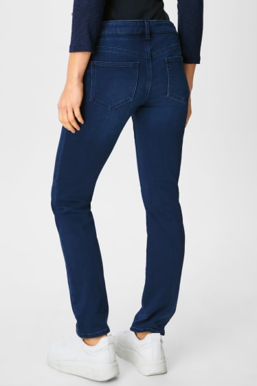 Dames - Thermo-zwangerschapsjeans - slim jeans - jeansdonkerblauw