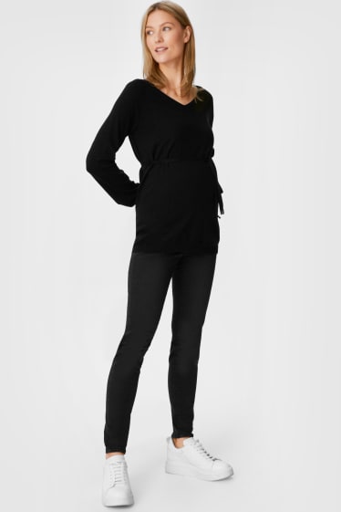 Dames - Zwangerschapsjeans - skinny jeans - jeansdonkergrijs