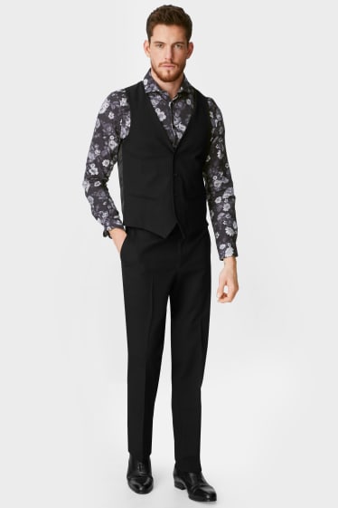 Men - Mix-and-match suit trousers - slim fit - stretch - LYCRA®  - black