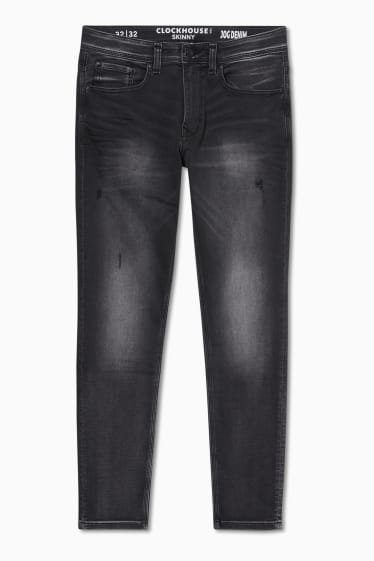 Heren - CLOCKHOUSE - skinny jeans - jog denim - jeansdonkergrijs