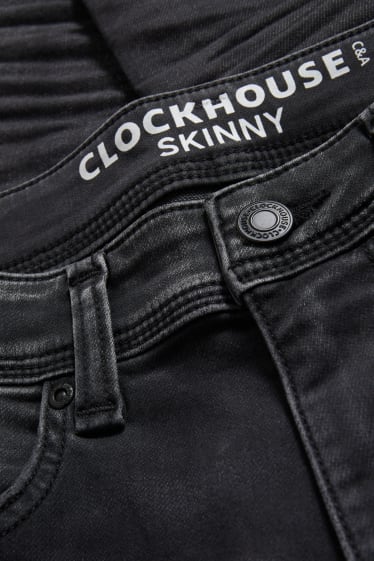 Heren - CLOCKHOUSE - skinny jeans - jog denim - jeansdonkergrijs