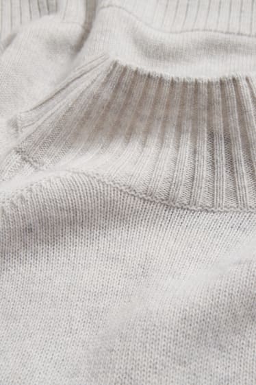 Donna - Maglione di cashmere - grigio chiaro melange