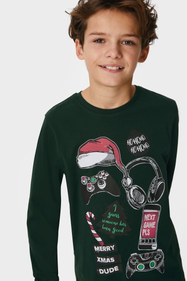 Children - Christmas T-shirt - dark green