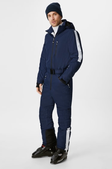 Men - Ski suit with hood - dark blue