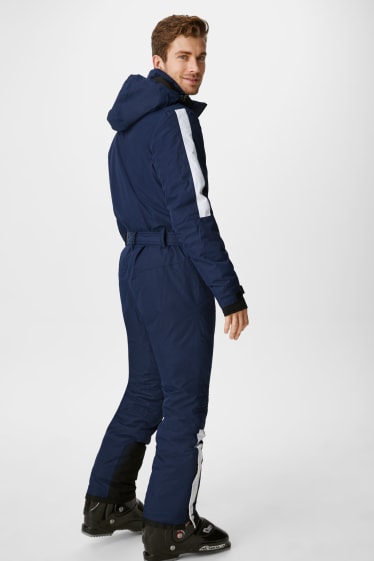 Hombre - Traje de esquí con capucha - azul oscuro