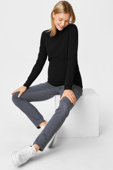 Women - Maternity jeans - slim jeans - denim-gray