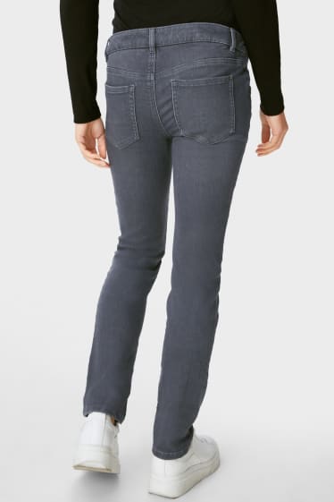 Dames - Zwangerschapsjeans - slim jeans - jeansgrijs