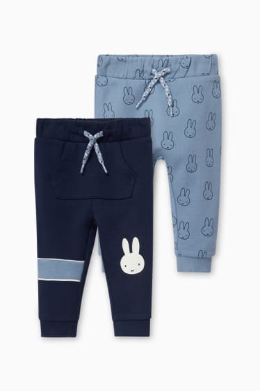 Neonati - Confezione da 2 - Miffy - pantaloni sportivi per neonati - blu  / blu scuro