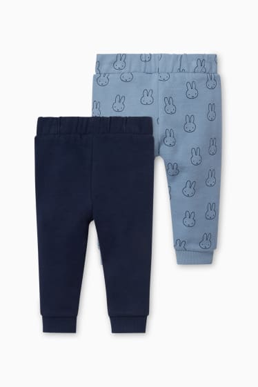 Bébés - Lot de 2 - Miffy - pantalons de jogging pour bébé - bleu  / bleu foncé