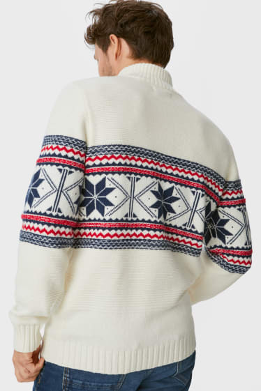 Men - Jumper - recycled - cremewhite