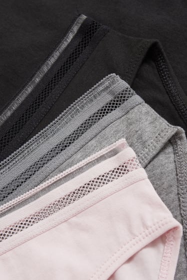 Dámské - Multipack 3 ks - kalhotky - šedá/růžová