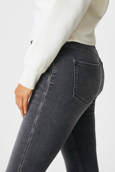 Femei - Skinny jeans - high waist - denim-gri închis