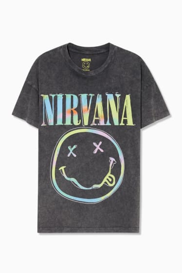 Ragazzi e giovani - CLOCKHOUSE - t-shirt - Nirvana - grigio scuro
