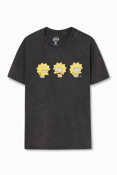 Kobiety - CLOCKHOUSE - T-shirt - Simpsonowie - ciemnoszary