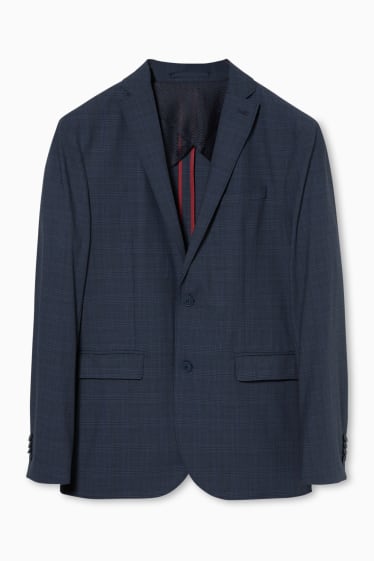 Men - Tailored jacket - slim fit - Flex - LYCRA® - check - dark blue