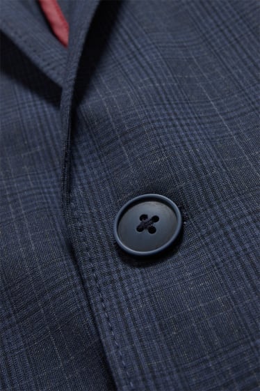 Men - Tailored jacket - slim fit - Flex - LYCRA® - check - dark blue