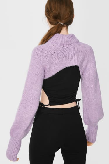 Teens & young adults - CLOCKHOUSE - super cropped jumper - light violet