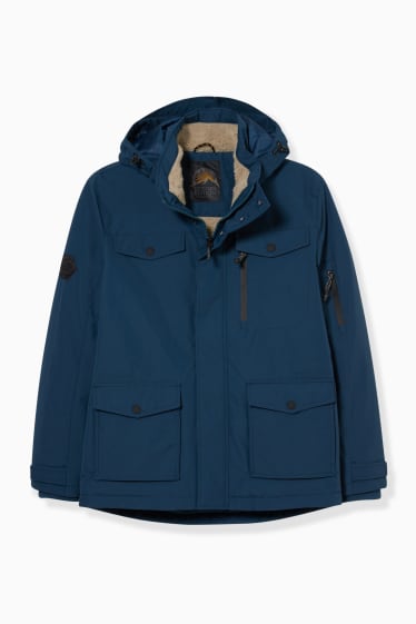 Heren - Functionele jas met capuchon - donkerblauw