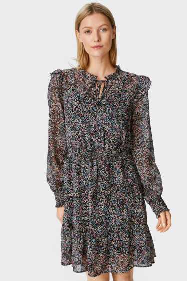 Women - Fit & flare dress - floral - multicoloured