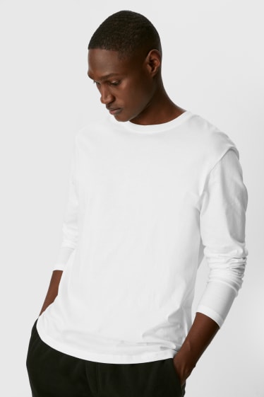 Men - Multipack of 3 - long sleeve top - white