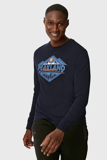 Men - Long sleeve top - dark blue
