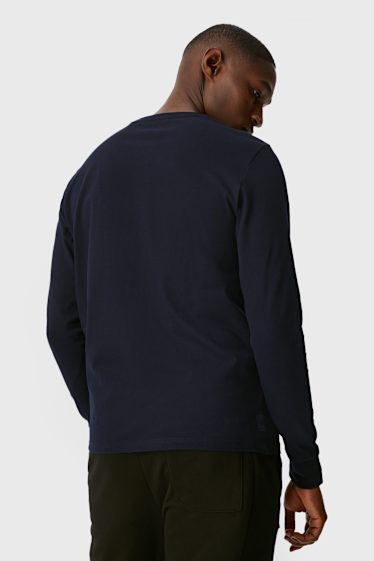 Men - Long sleeve top - dark blue