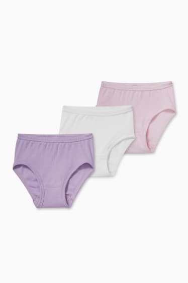 Enfants filles - Lot de 3 - culottes - rose