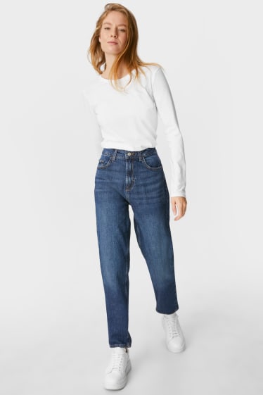 Kobiety - Mom jeans - dżins-jasnoniebieski