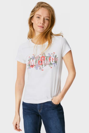 Women - MUSTANG - T-shirt - cremewhite