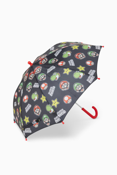 Copii - Super Mario - umbrelă - negru