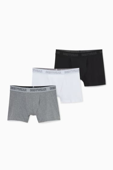 Heren - Set van 3 - trunks - LYCRA® - wit / zwart