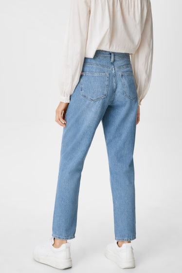Damen - Straight Tapered Jeans - jeansblau