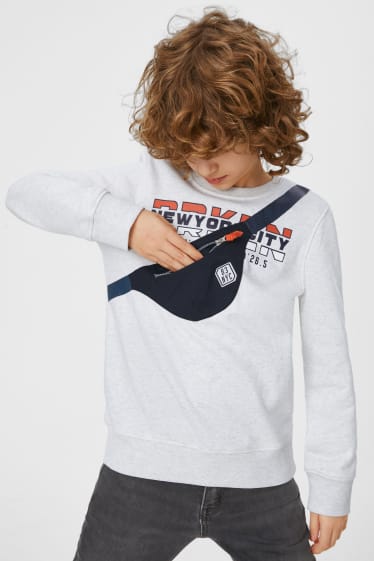 Enfants garçons - Sweat - gris clair chiné