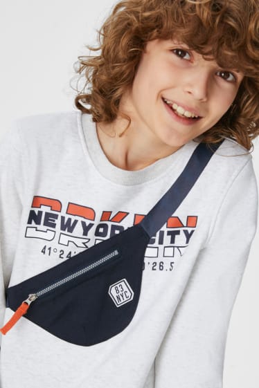 Enfants garçons - Sweat - gris clair chiné