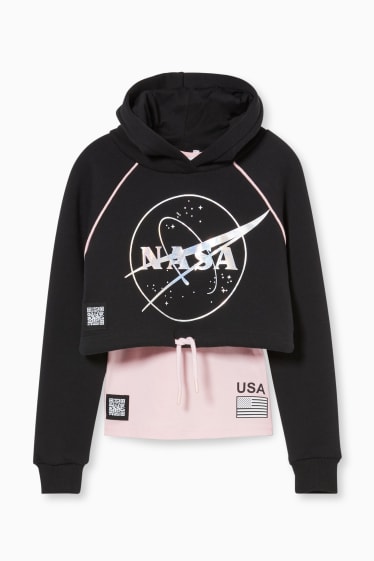 Children - NASA - hoodie and top - augmented reality motif - black