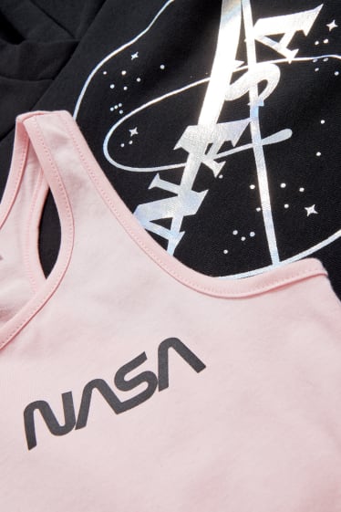 Niños - NASA - sudadera con capucha y top - motivo de realidad aumentada - negro