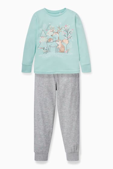 Kinder - Pyjama - 2 teilig - mintgrün