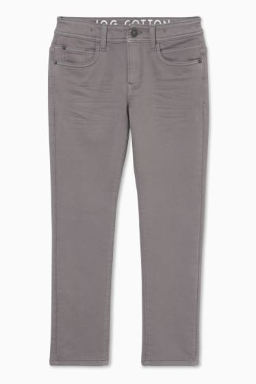 Enfants - Pantalon chaud - slim fit - jean gris