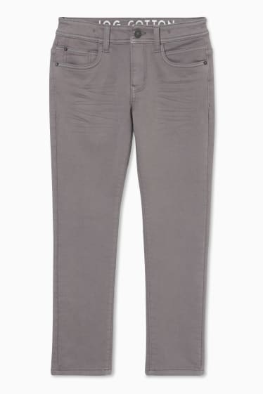 Enfants garçons - Pantalon chaud - slim fit - jean gris