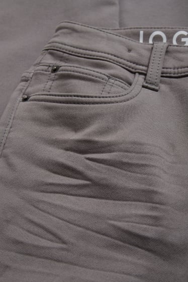 Dzieci - Spodnie ocieplane - slim fit - dżins-szary