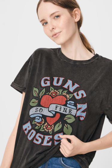 Women - CLOCKHOUSE - T-shirt - Guns N' Roses - gray-melange