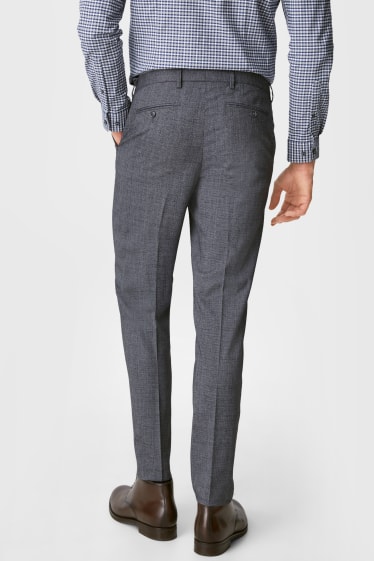 Hommes - Pantalon de costume - slim fit - stretch - LYCRA® - gris foncé